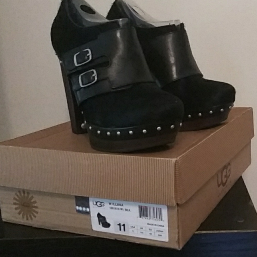 Ugg Williana calf hair platform heel  size 11